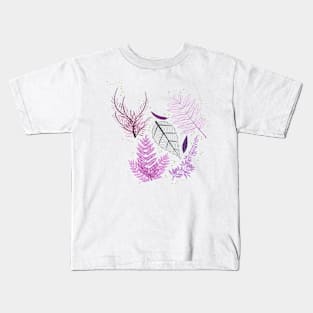 Boho Garden with Purple and Gray Kids T-Shirt